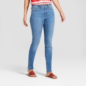 High rise medium wash jeans